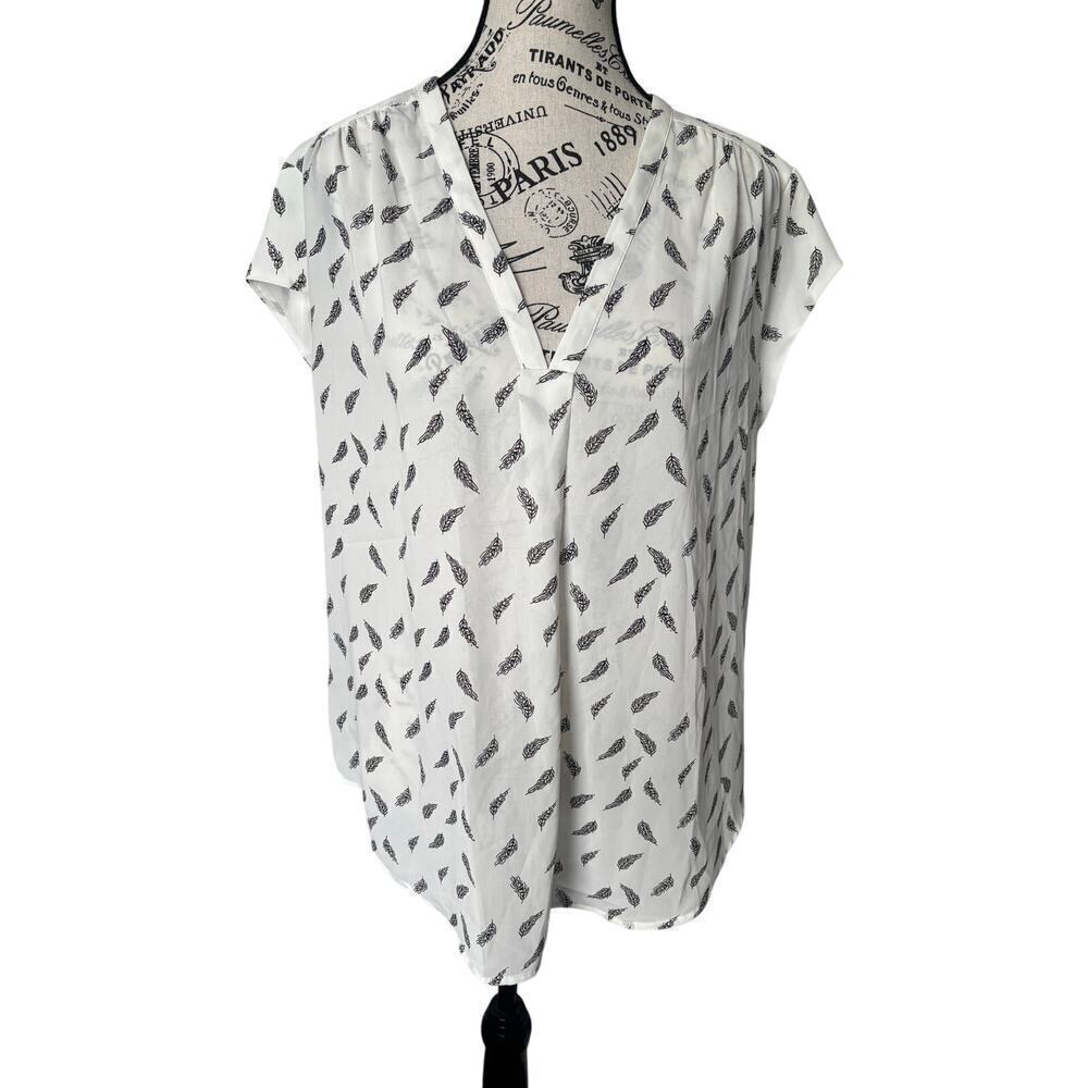 fun2fun v-neck sheer blouse